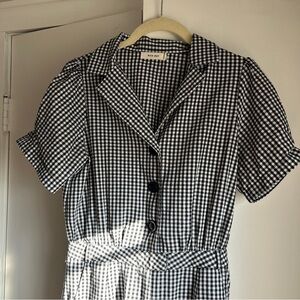 Black and White Gingham utility jumpsuit